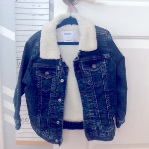 Old navy kids denim Sherpa jacket